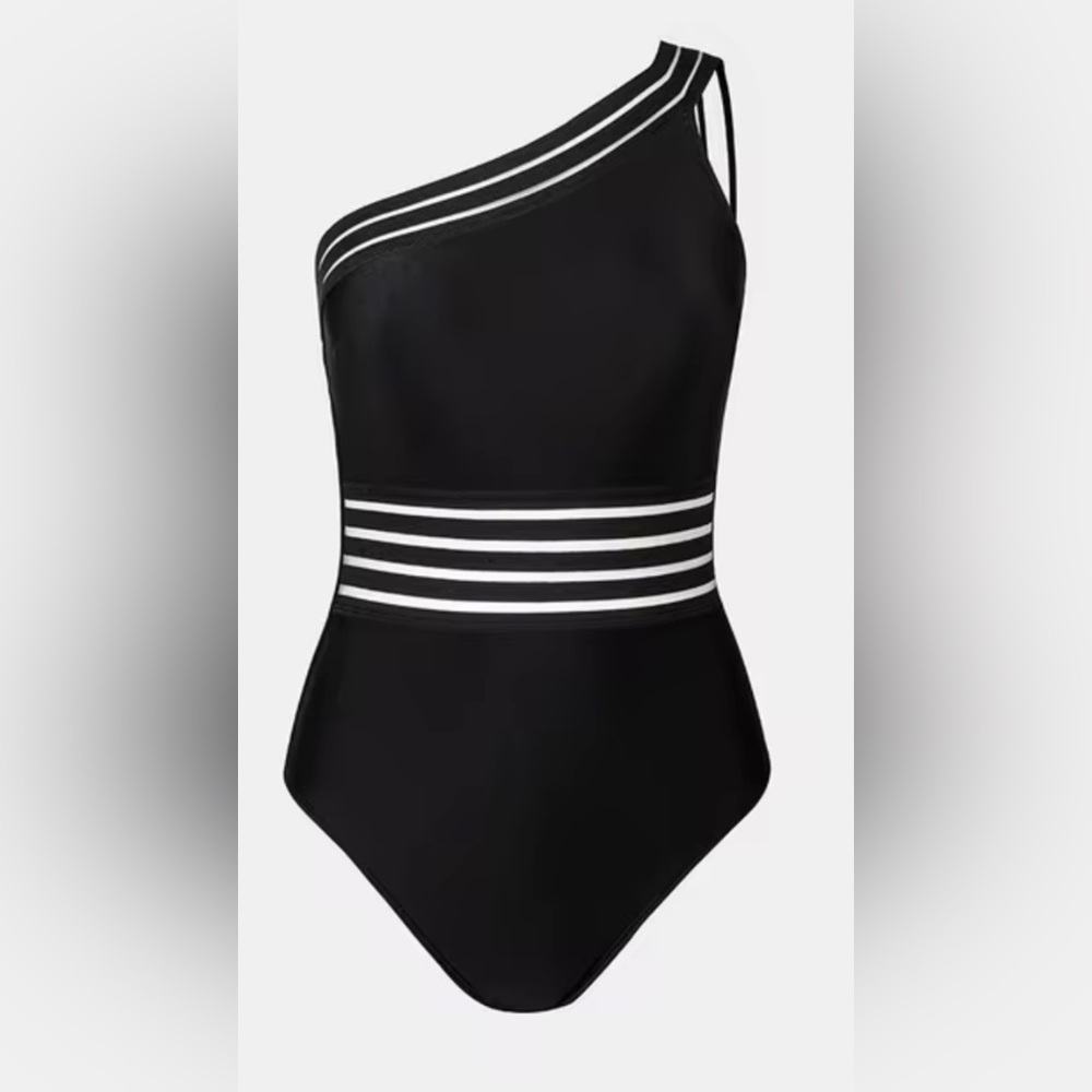 Asymetrical Pannel One Piece Swimsuit